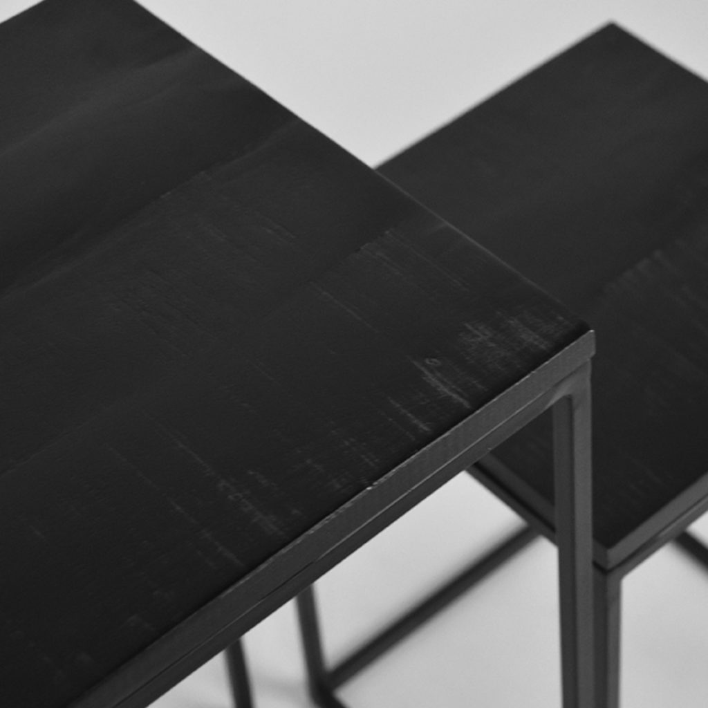 LABEL51 Bijzettafel Vintage - Zwart - Mangohout - Afbeelding 3