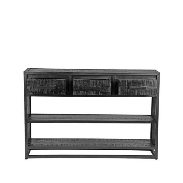 LABEL51 Sidetable Chili - Zwart - Mangohout - Sidetable - Afbeelding 4