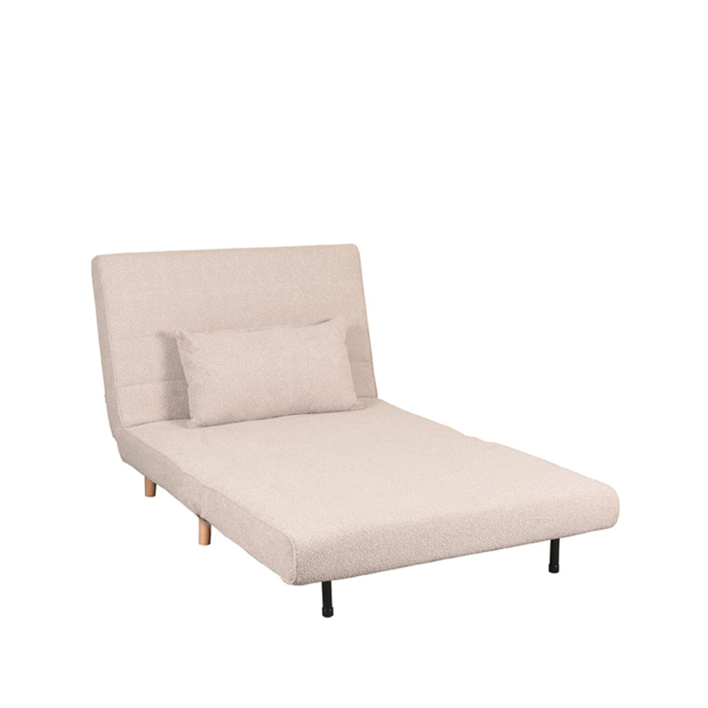 LABEL51 Slaapbank Single - Naturel - Boucle - Single | Naturel Poot - Afbeelding 2