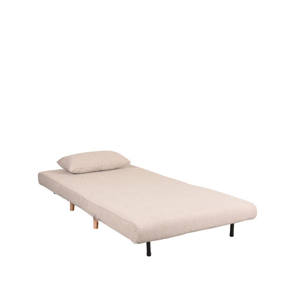 LABEL51 Slaapbank Single - Naturel - Boucle - Single | Naturel Poot - Afbeelding 3