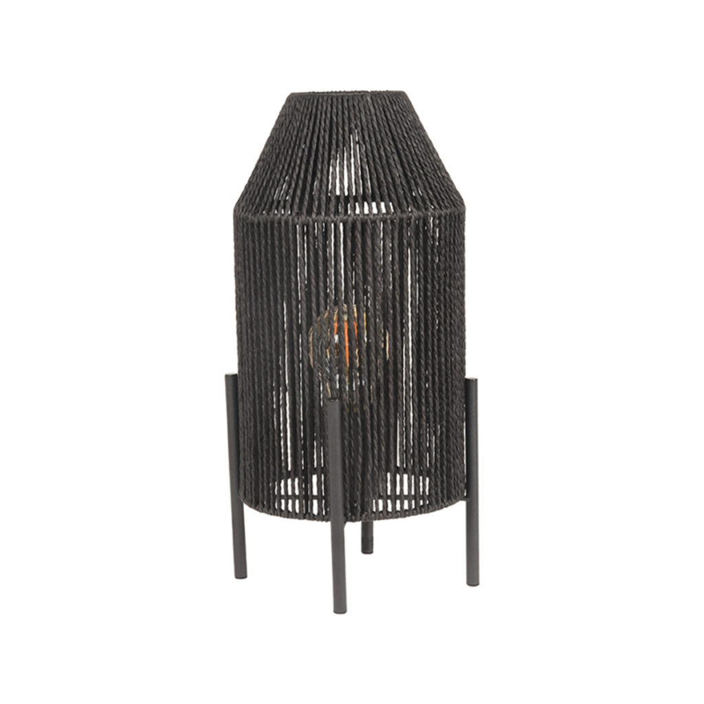 LABEL51 Tafellamp Ibiza - Zwart - Jute - Afbeelding 2