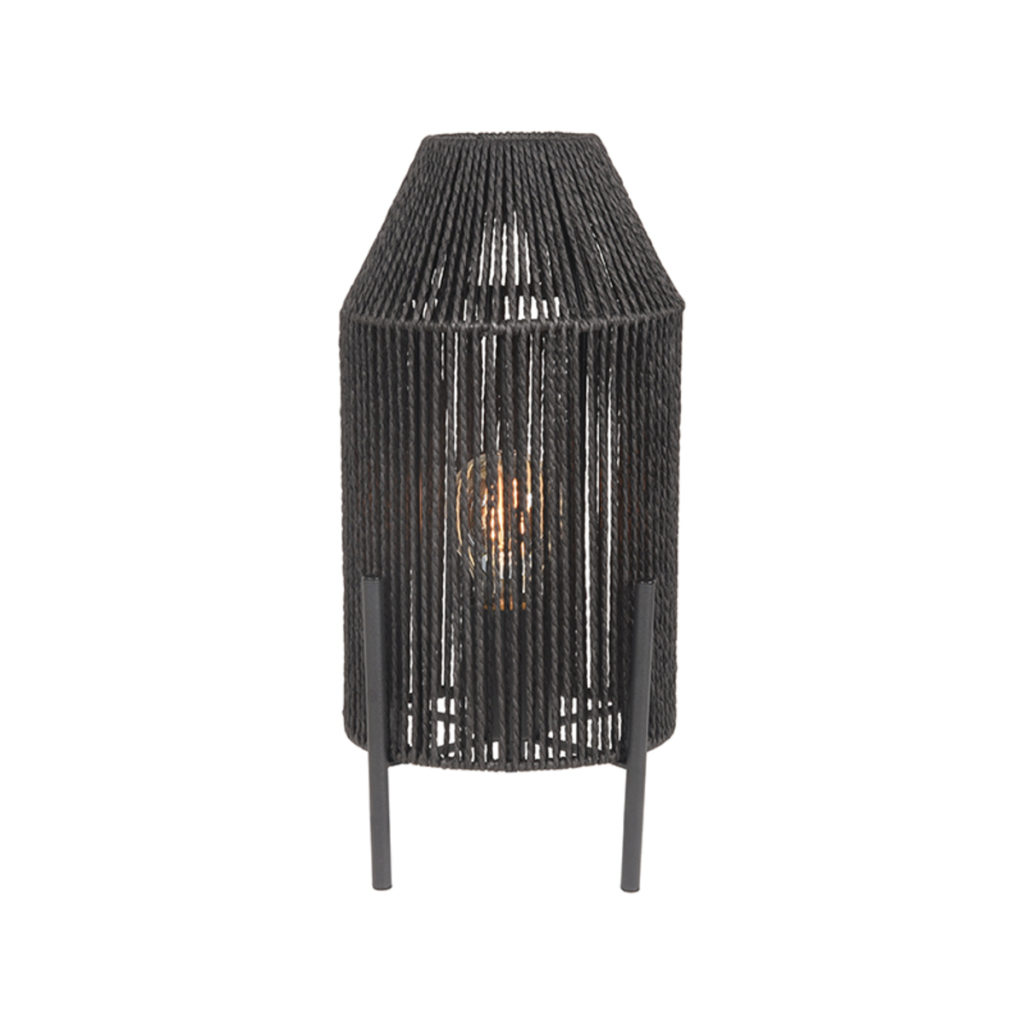 LABEL51 Tafellamp Ibiza - Zwart - Jute - Afbeelding 3