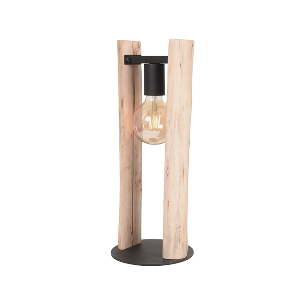LABEL51 Tafellamp Woody - Naturel - Hout - Afbeelding 3