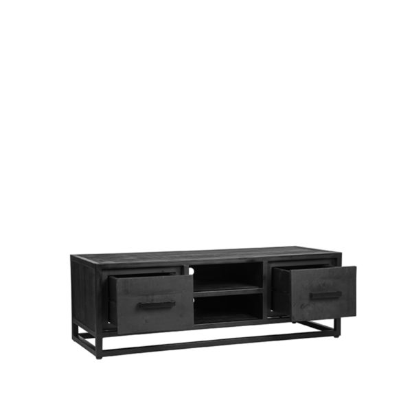 LABEL51 Tv-meubel Chili - Zwart - Mangohout - Tv-Meubel 120 cm - Afbeelding 2