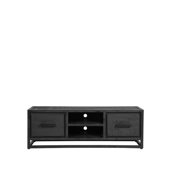 LABEL51 Tv-meubel Chili - Zwart - Mangohout - Tv-Meubel 120 cm - Afbeelding 3