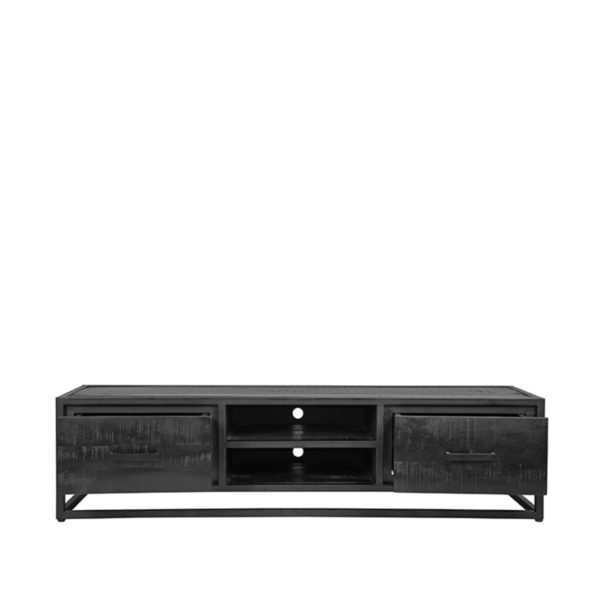 LABEL51 Tv-meubel Chili - Zwart - Mangohout - Tv-Meubel 160 cm - Afbeelding 3