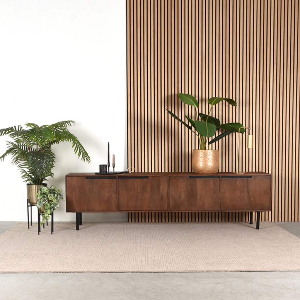 LABEL51 Tv-meubel Rio - Espresso - Mangohout - Tv-Meubel 220 cm - Afbeelding 6