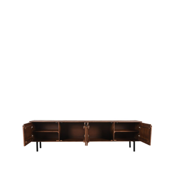 LABEL51 Tv-meubel Rio - Espresso - Mangohout - Tv-Meubel 220 cm - Afbeelding 4