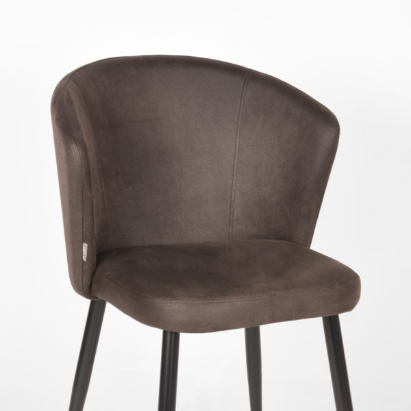 LABEL51 Eetkamerstoel Wave - Antraciet - Microfiber - Afbeelding 5