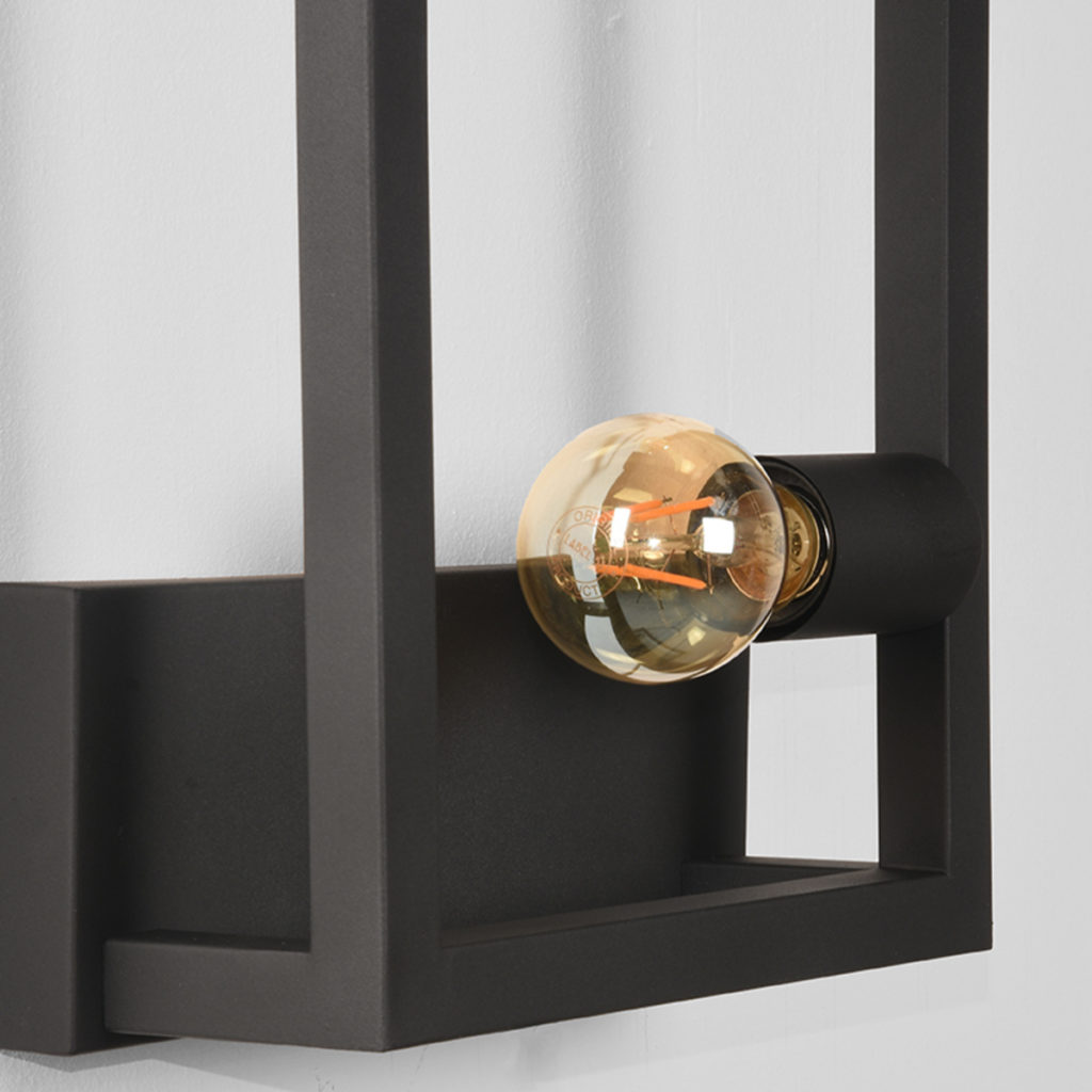 LABEL51 Wandlamp Quadrato - Zwart - Metaal - Afbeelding 6
