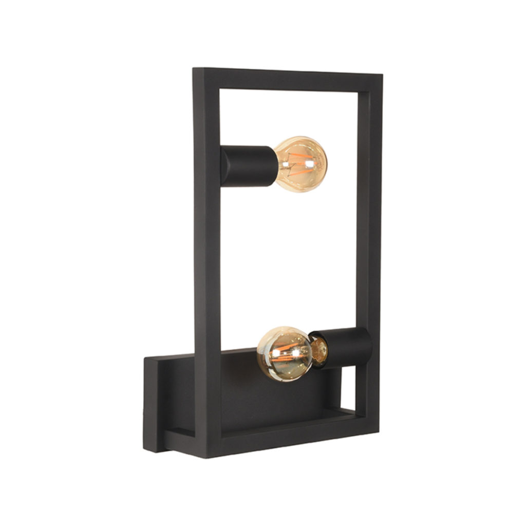 LABEL51 Wandlamp Quadrato - Zwart - Metaal - Afbeelding 2