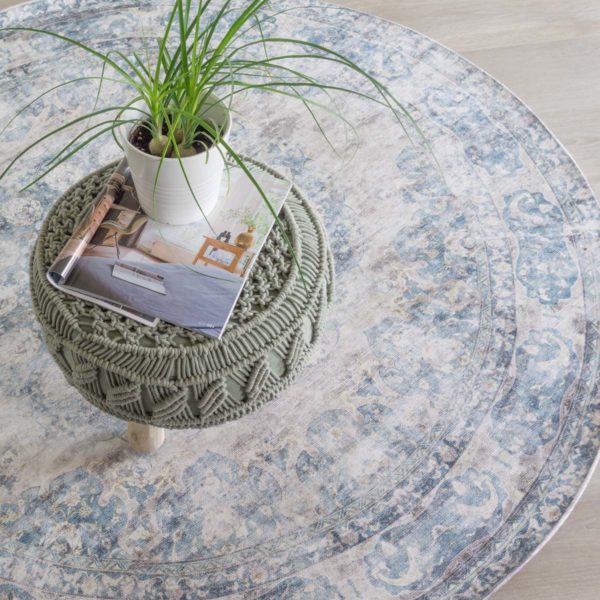 Vloerkleed Viola Blue - Rond ø120 cm - Afbeelding 3