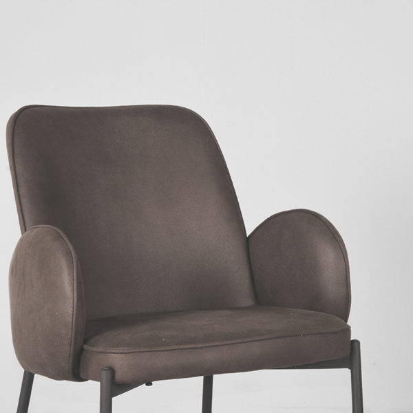 LABEL51 Eetkamerstoel Jari - Antraciet - Microfiber - Afbeelding 5