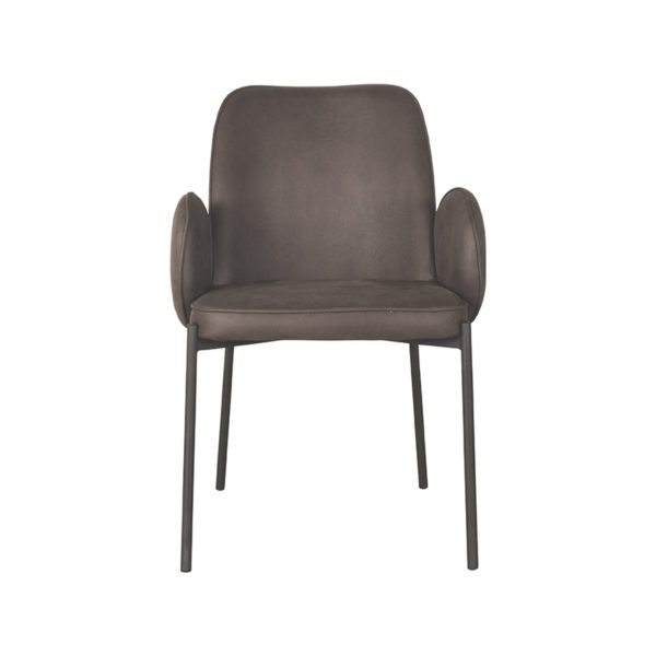 LABEL51 Eetkamerstoel Jari - Antraciet - Microfiber - Afbeelding 2
