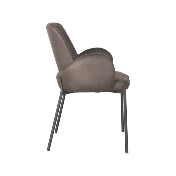 LABEL51 Eetkamerstoel Jari - Antraciet - Microfiber - Afbeelding 3