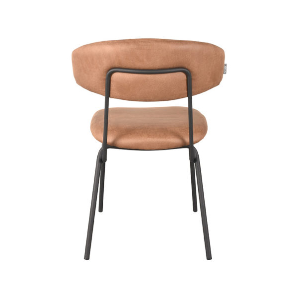 LABEL51 Eetkamerstoel Zack - Cognac - Microfiber - Afbeelding 4
