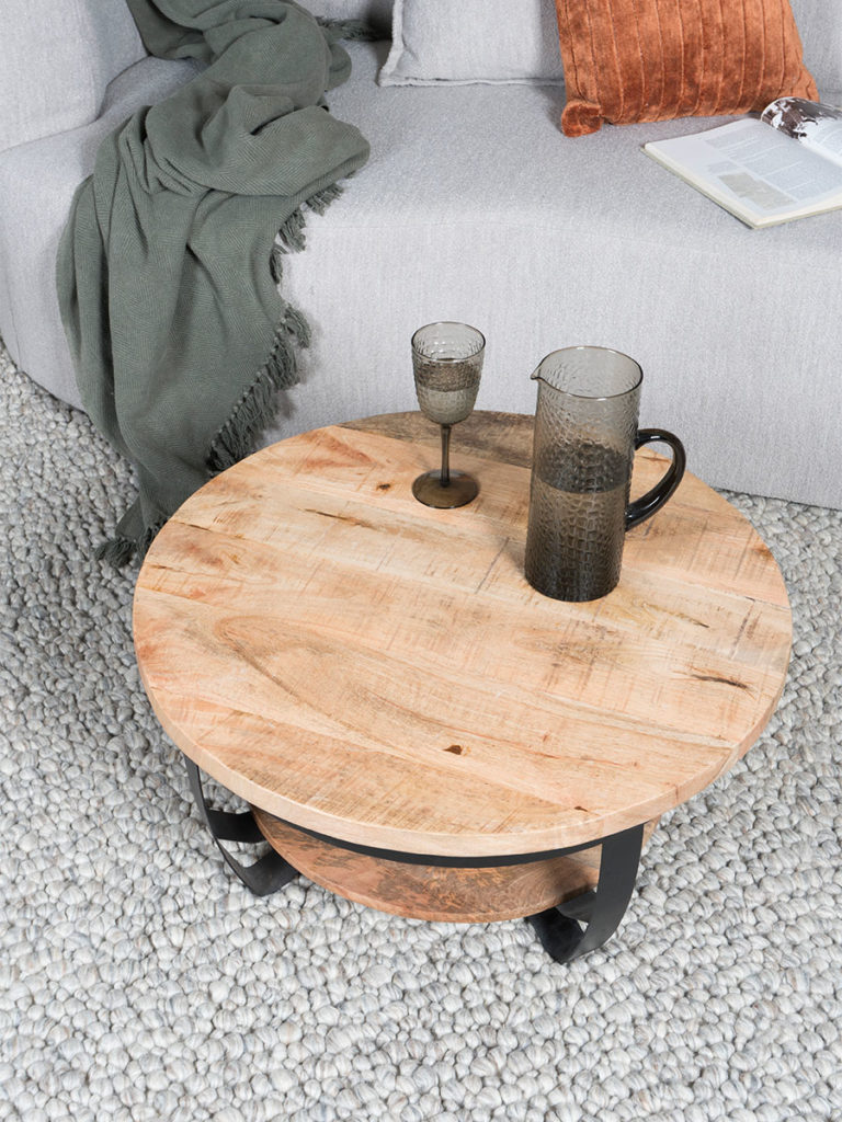 Salontafel Cilamon Hout - 90 cm - Afbeelding 2