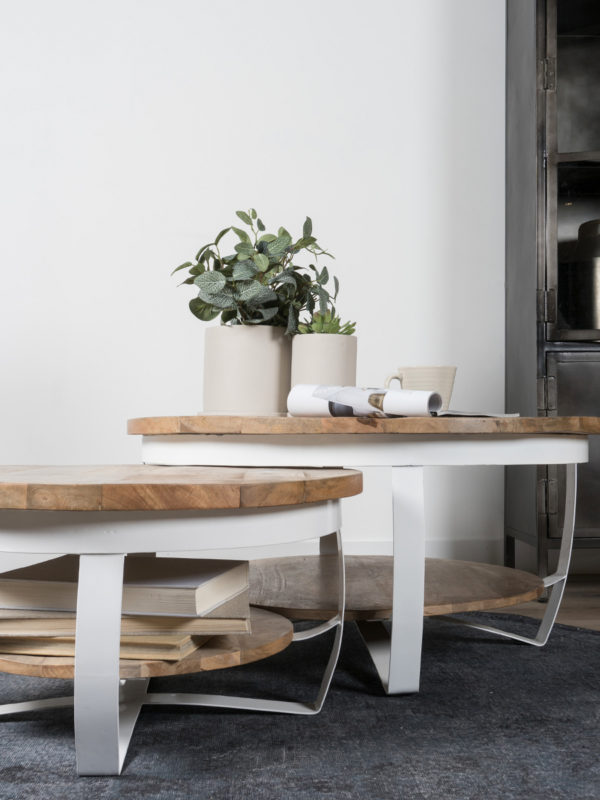 Salontafel Cilamon Wit - 90 cm - Afbeelding 5