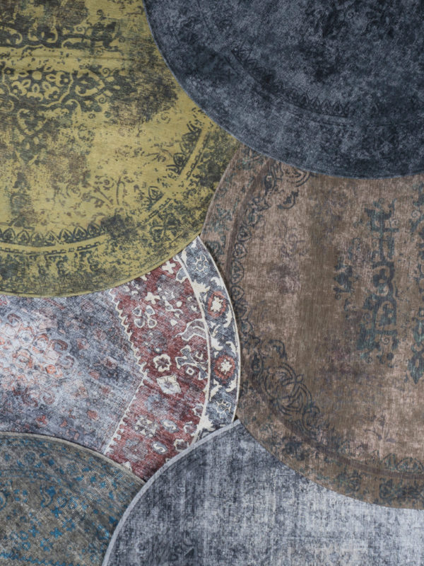 Vloerkleed Madel Rond Rood/Blauw ø160 cm - Afbeelding 2