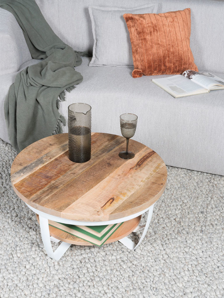 Salontafel Cilamon Wit - 90 cm - Afbeelding 2