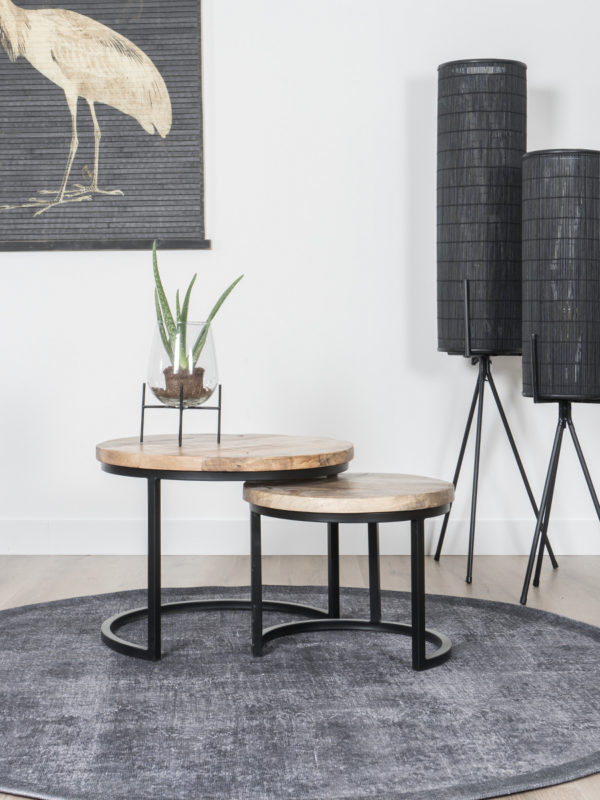 Vloerkleed Madel Rond Grijs ø160 cm - Afbeelding 2