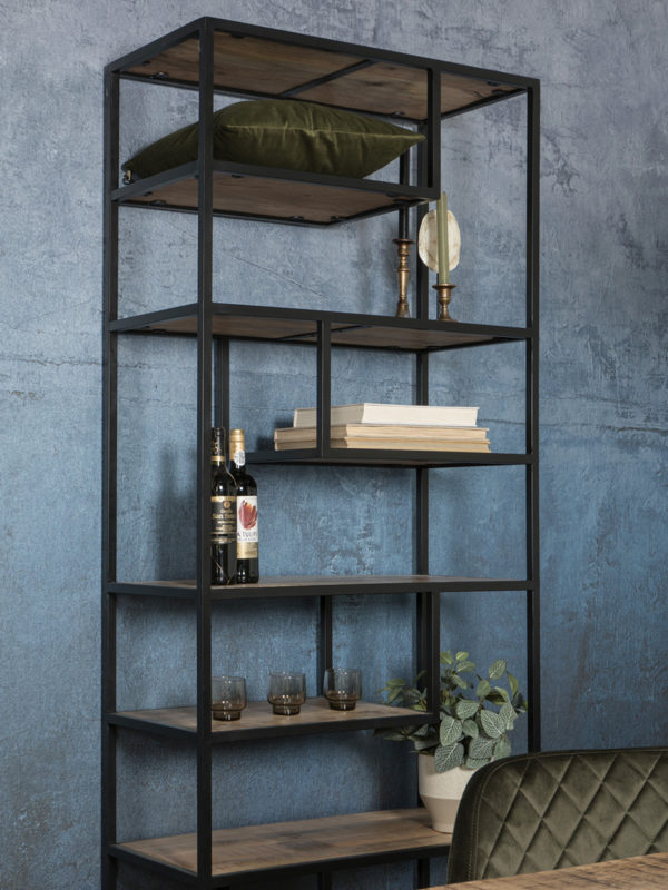 Vakkenkast Huub Hout 210 x 80 cm - Roomdivider - Afbeelding 3