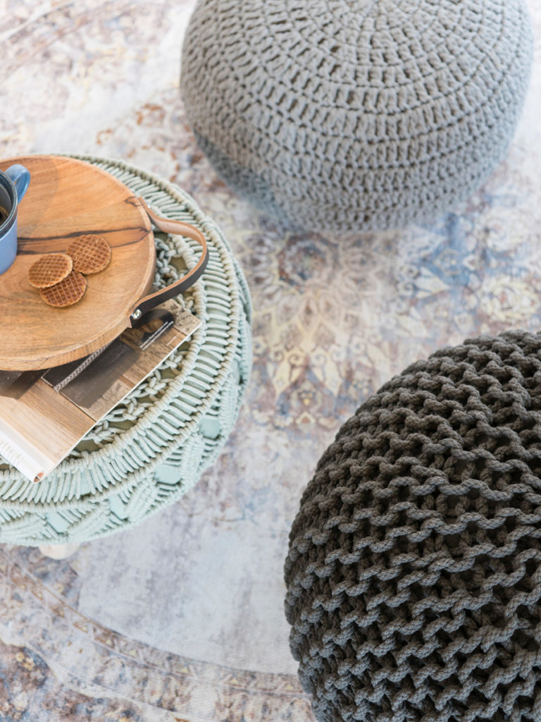 Vloerkleed Viola Taupe - Rond ø120 cm - Afbeelding 3