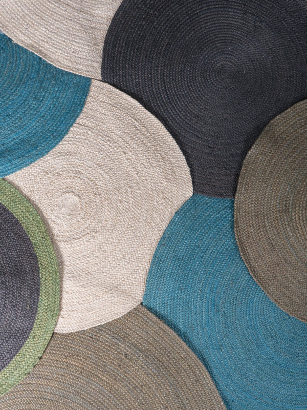 Vloerkleed Jute Rond Army Green ø120 cm - Afbeelding 4