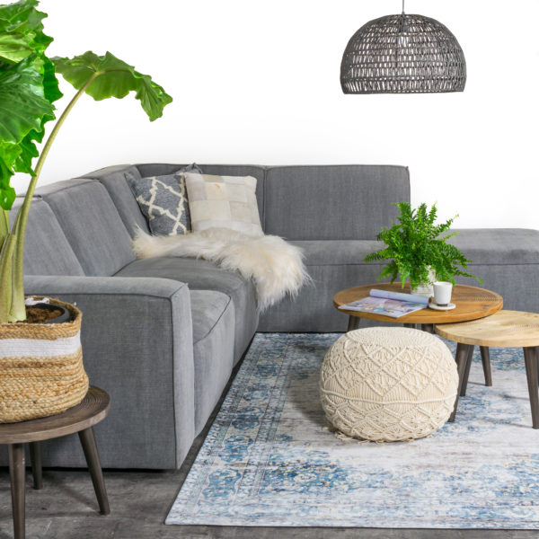 Vloerkleed Viola Blue 200 x 200 cm - Afbeelding 5