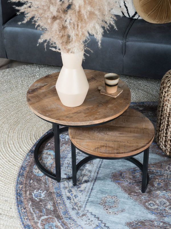 Vloerkleed Jute Rond Bleached ø200 cm - Afbeelding 3