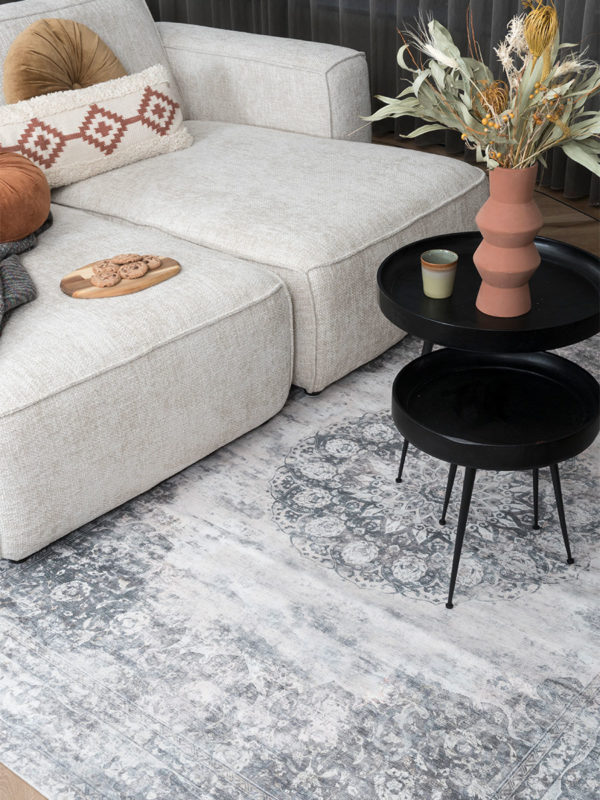 Vloerkleed Viola Antraciet 200 x 200 cm - Afbeelding 2