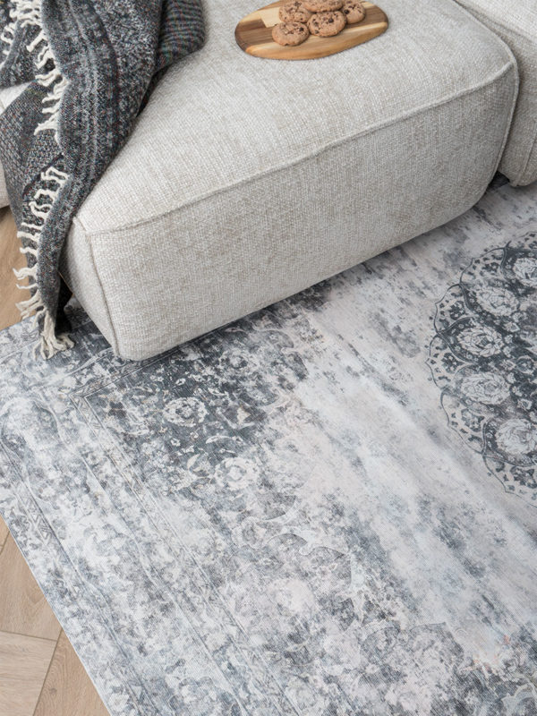 Vloerkleed Viola Antraciet 200 x 200 cm - Afbeelding 3