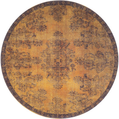 Vloerkleed Yves Rond Oker ø120 cm