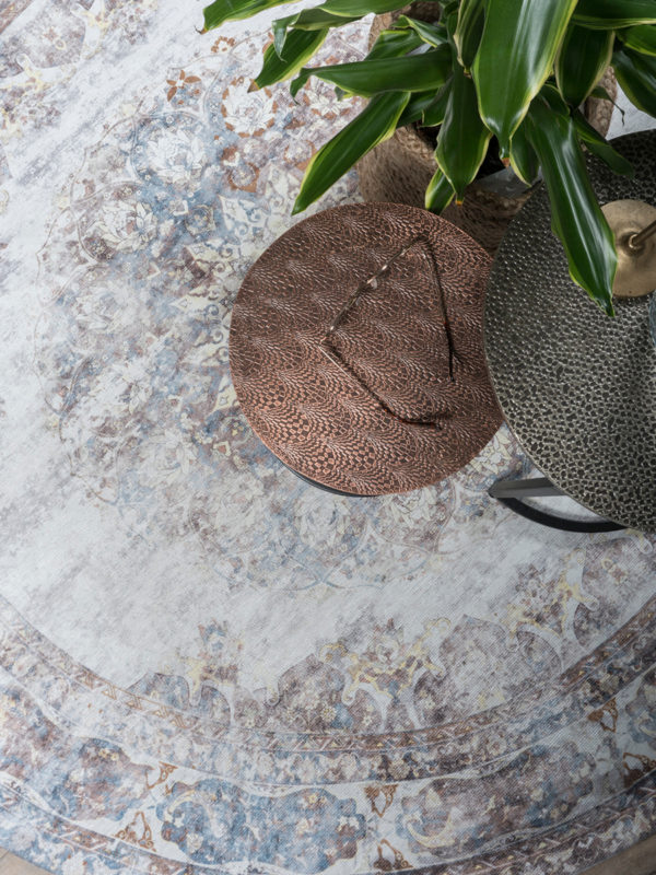 Vloerkleed Viola Taupe - Rond ø160 cm - Afbeelding 4
