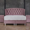 Opbergboxspring Aurora Velvet Roze 140x200