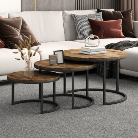 Salontafel 'Arnod' 3-delig Mango hout (1c)