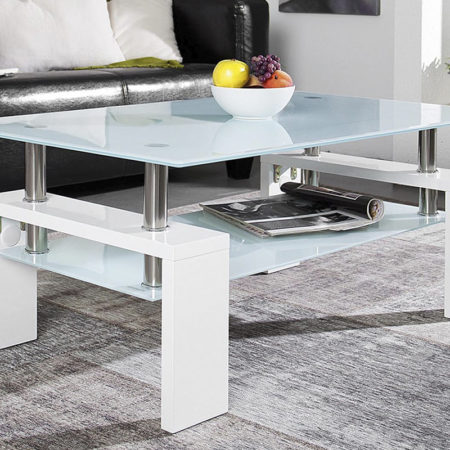 Salontafel 'Alana' Hoogglans wit (2c)