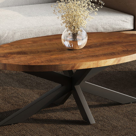 Salontafel 'Madeira' Ovaal Mango hout (1c)