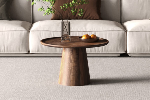 Salontafel 'Jules' 65x40 cm Rond Mango hout Lichtbruin (2c)