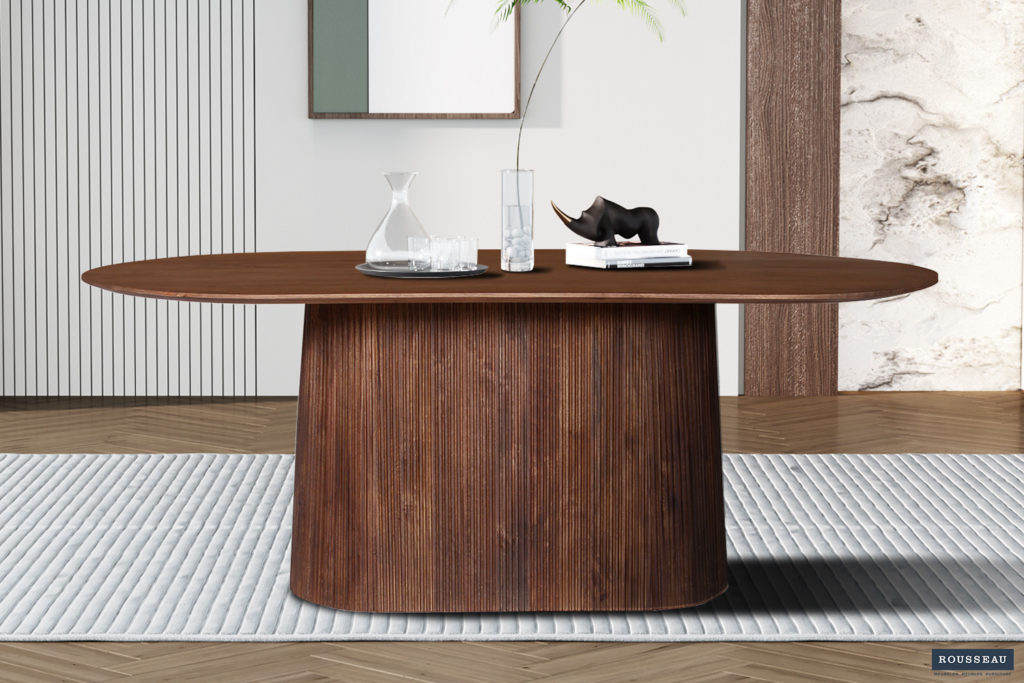 Tafel 'Miguel' 200 cm Ovaal Mango hout Lichtbruin