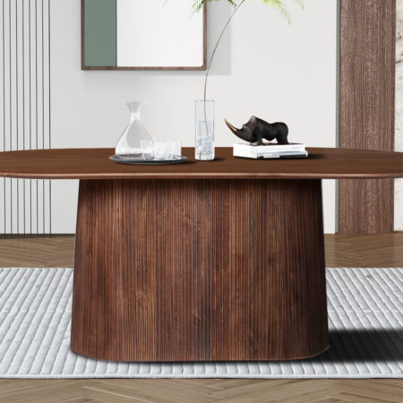 Tafel 'Miguel' 200 cm Ovaal Mango hout Lichtbruin