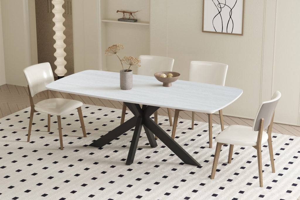 Tafel 'Apollo' 180 cm Deens Ovaal Steen Baroque Grijs