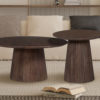 Salontafel 'Miguel' 50 cm Rond Mango hout Donkerbruin (2c) - Afbeelding 2