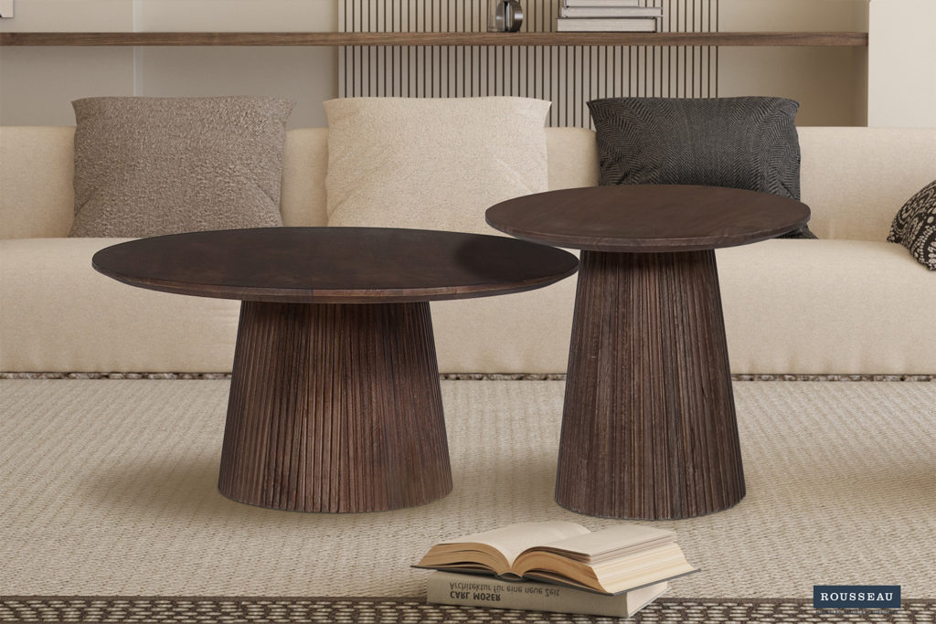 Salontafel 'Miguel' 50 cm Rond Mango hout Donkerbruin (2c) - Afbeelding 2