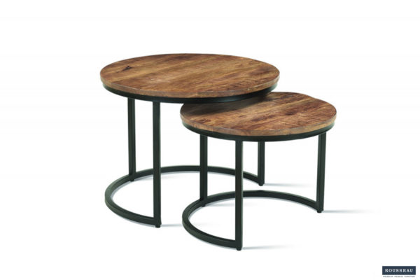 Salontafel 'Goja' 2-delig Mango hout (1c) - Afbeelding 2