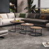 Salontafel 'Lennox' 3-delig Mango hout (1c) - Afbeelding 2