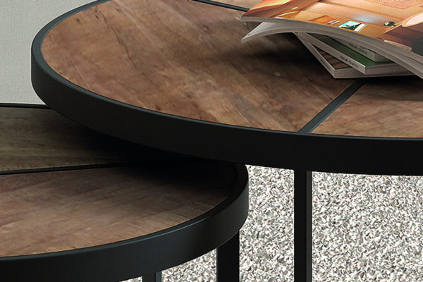 Salontafel 'Laveu' 2-delig Mango hout (1c) - Afbeelding 2