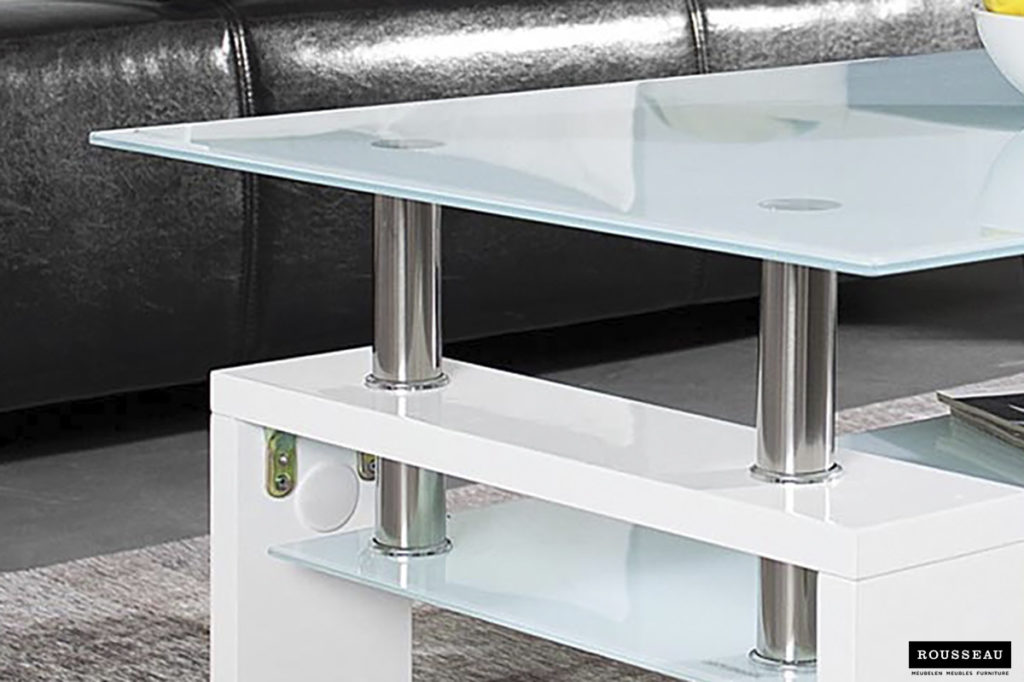 Salontafel 'Alana' Hoogglans wit (2c) - Afbeelding 2