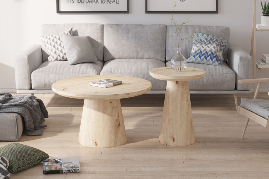 Salontafel 'Lukas' 45 cm Decor Oude eik (2c) - Afbeelding 2