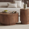 Salontafel 'Victor' Mango hout Lichtbruin (1c) - Afbeelding 2